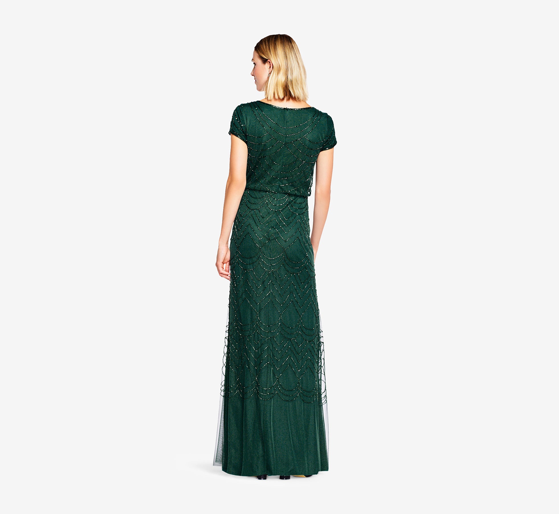 filigree beaded blouson dress with v neck Amazon.com: Adrianna Papell Women's Long Beaded Blouson Gown, Black, 2 : Clothing, Shoes & Jewelry