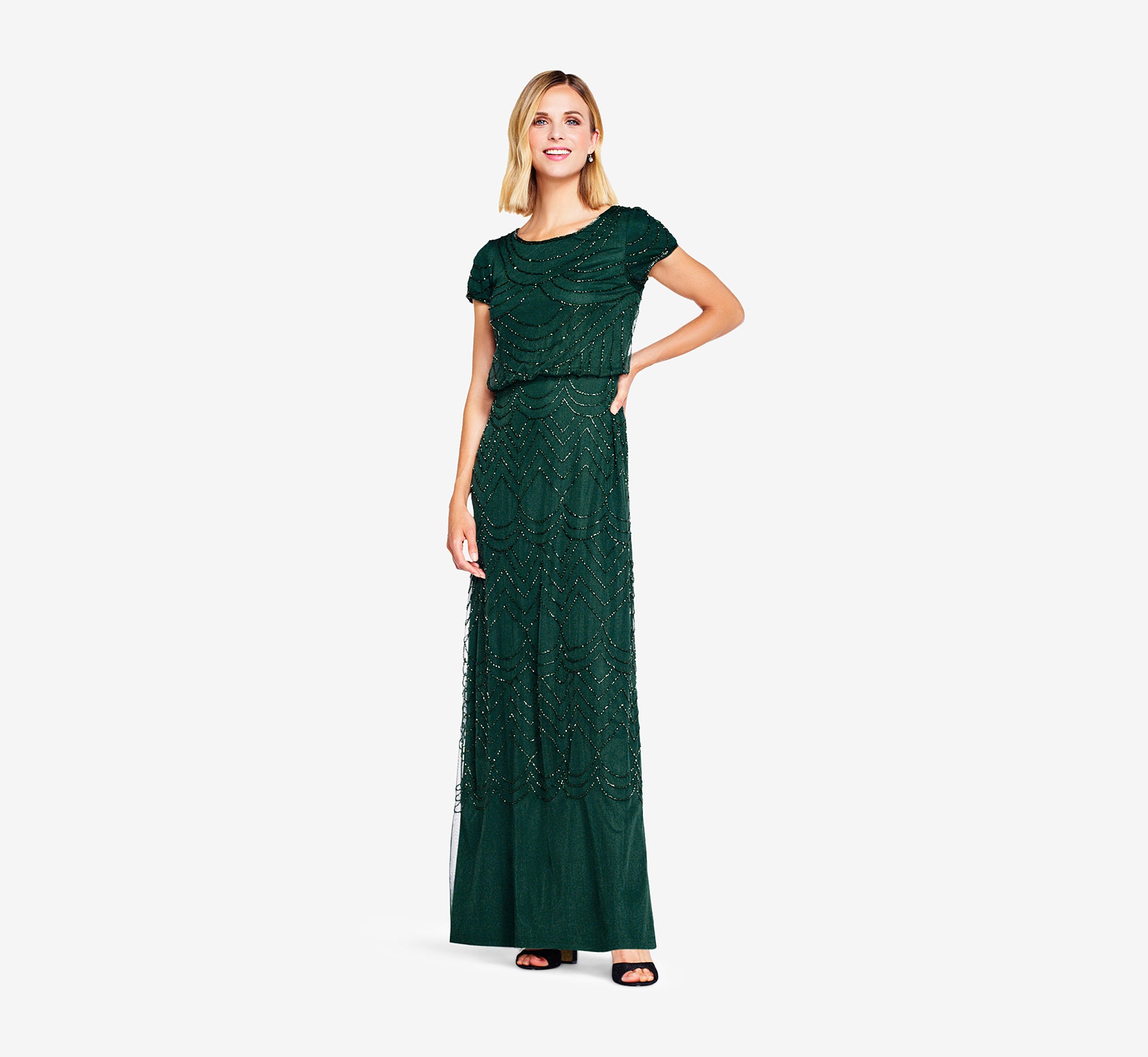 Emerald Sequin Dresses & Gowns - Adrianna Papell Emerald Sequin Dresses & Gowns - Adrianna Papell
