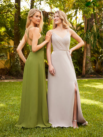 Ruched Chiffon Gown 1