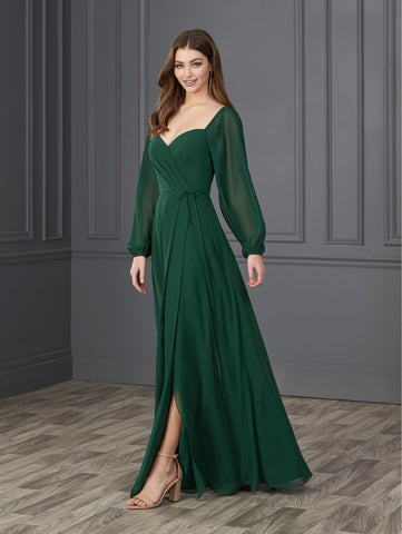 Chiffon Sweetheart Neckline A-Line Gown 1