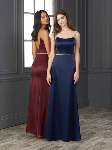 Hand-Beaded Crystal Satin Fit-And-Flare Gown 1