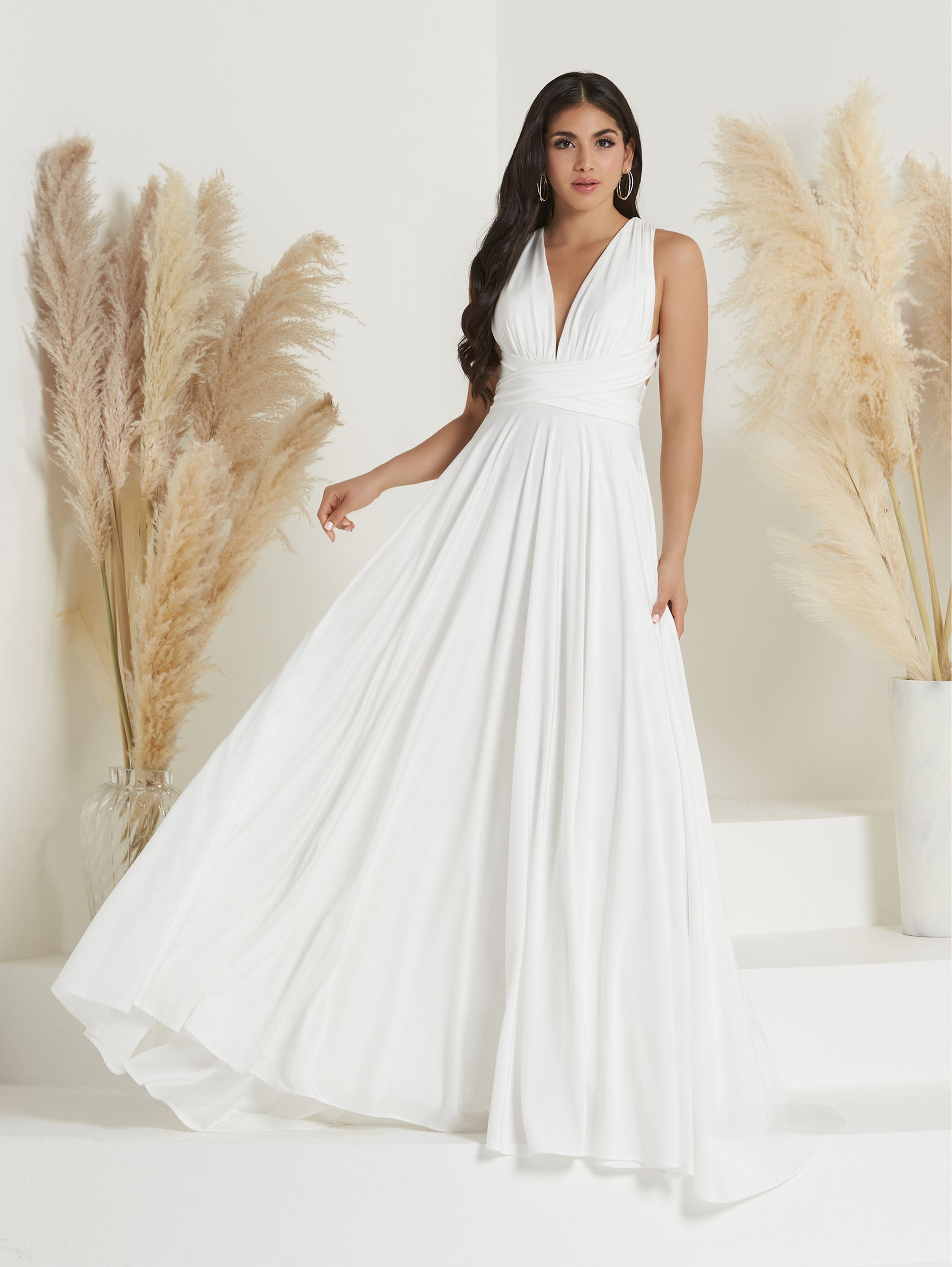 Tie Panel A-Line Gown 1