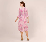 Floral-Printed Chiffon Short Dress In Pink Multi 4