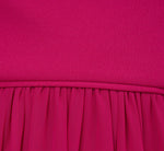 One Shoulder Chiffon Long Gown In Bright Magenta 6