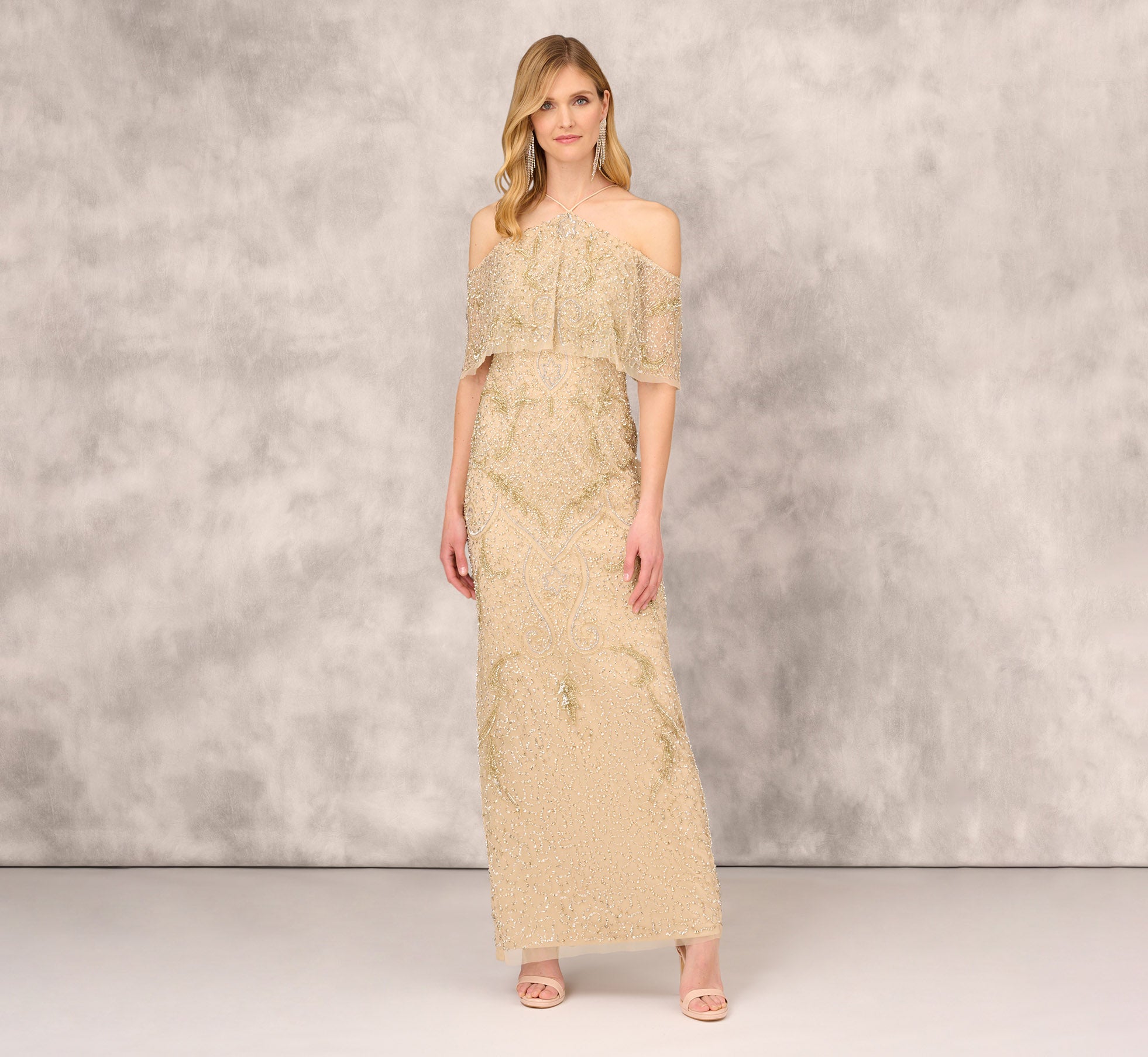 Lucia Gold Glitter Gown – Micaah