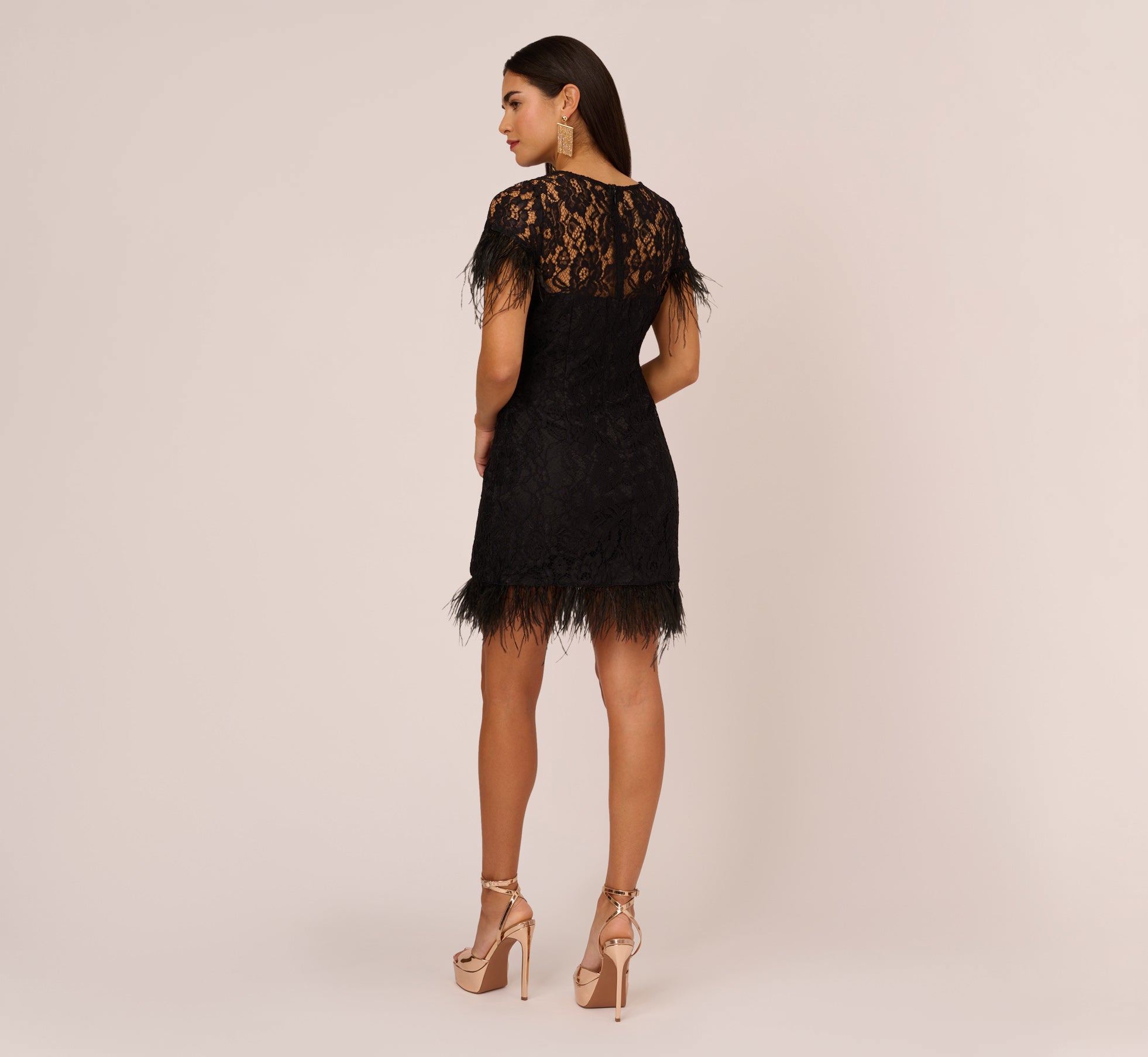 Aidan Mattox Lace Sheath Dress, 0 / Black Aidan Mattox Lace Sheath Dress, 0 / Black