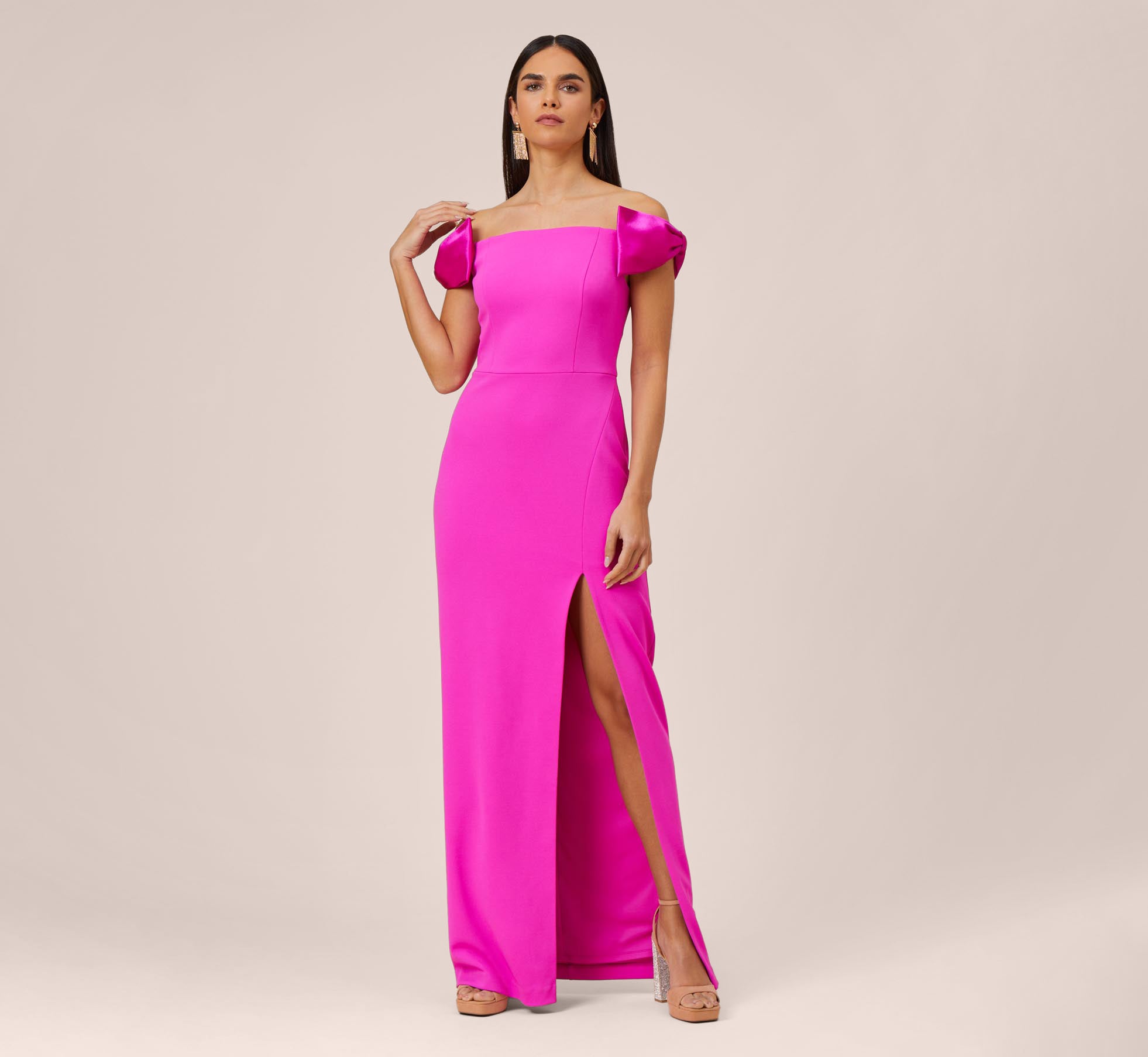 Buy Pink Crisp Taffeta Embellished One Shoulder Off Dress For Women by  Kangana Trehan Online at Aza Fashions.